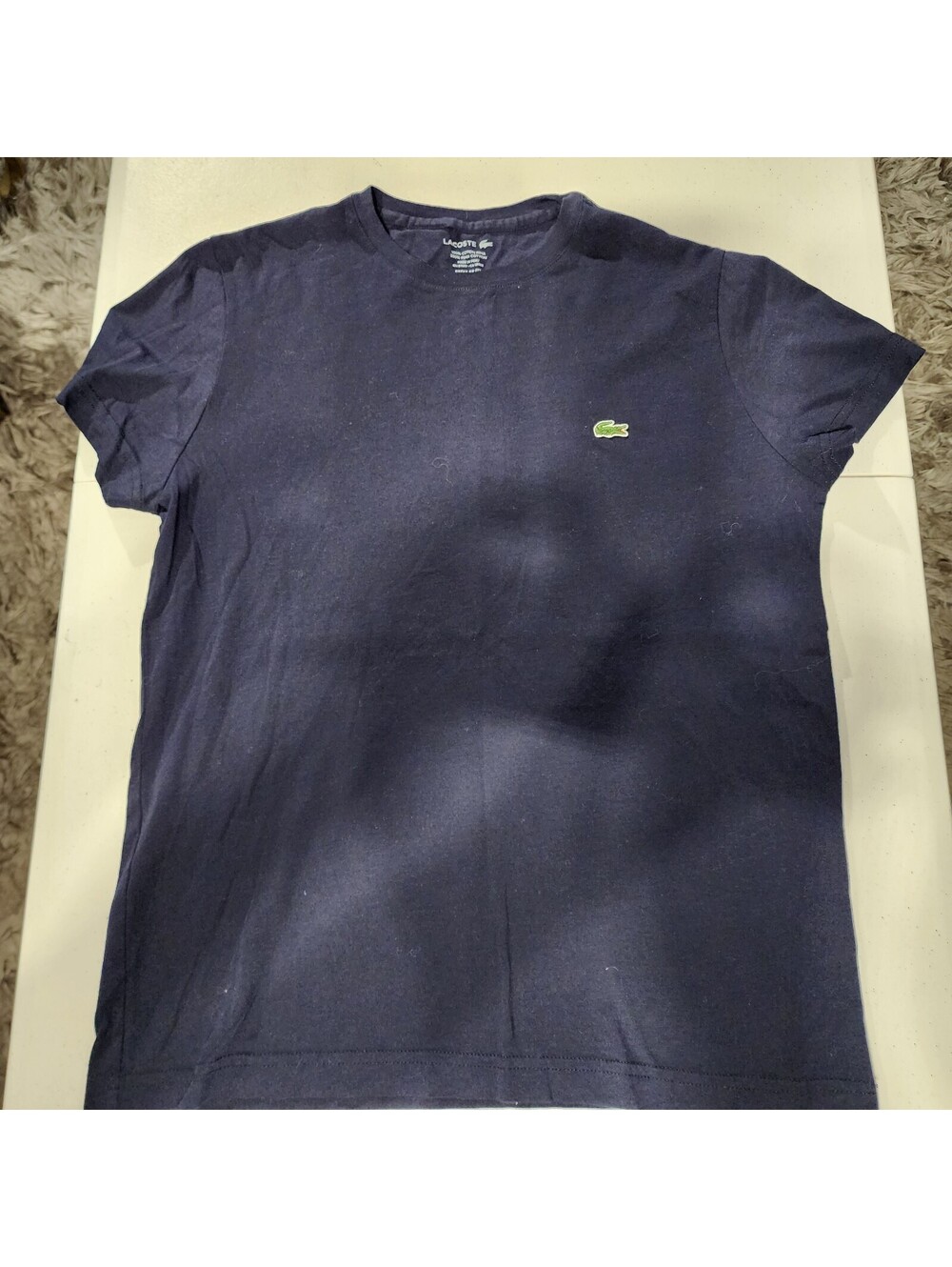 Lacoste Regular Fit T-Shirt Navy Blue S Cotton Jersey Logo